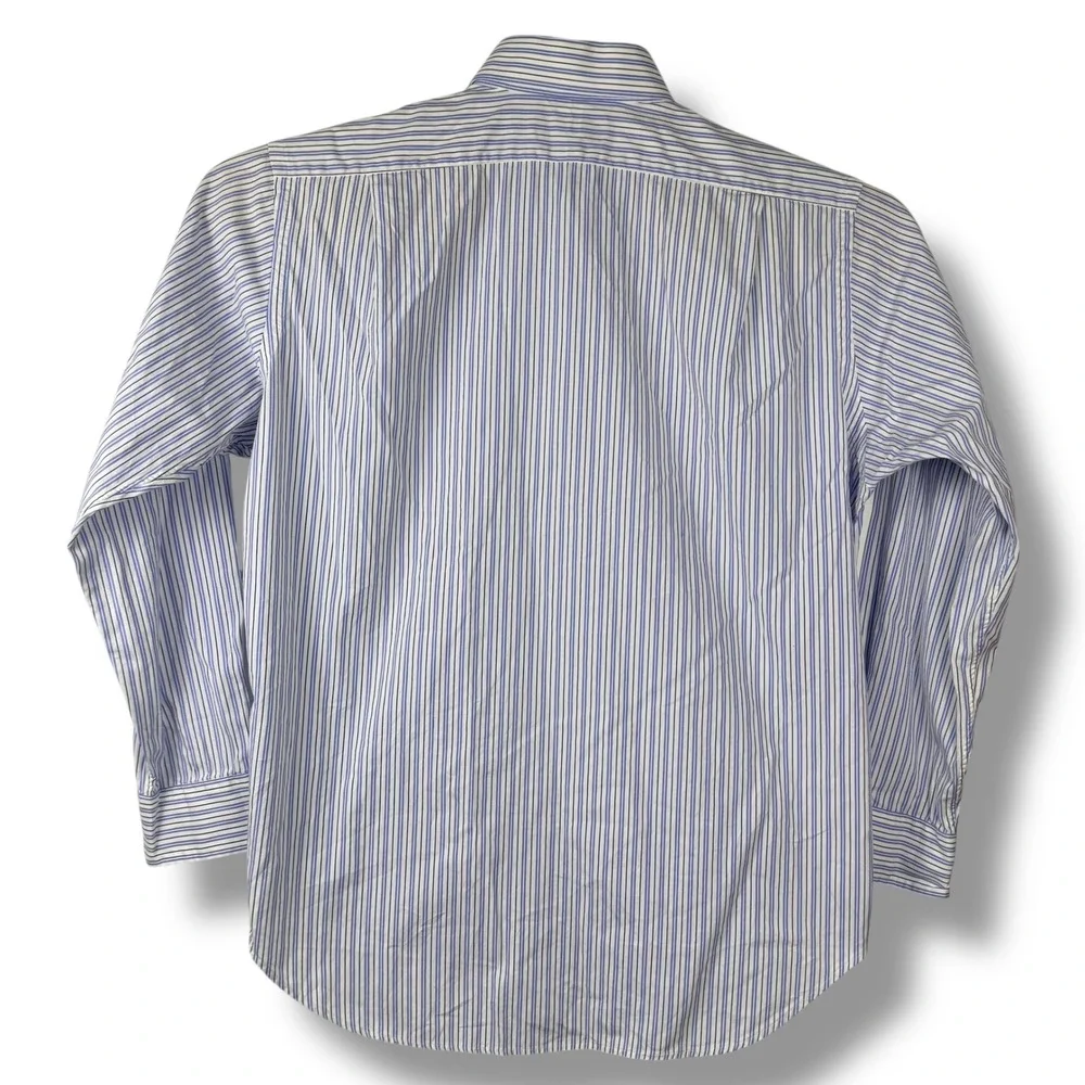 Polo Ralph Lauren‎ Button Down Men 16.5 Blue White Striped Regent Classic Fit